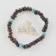 Amber bracelet with turquoise
